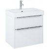 Jika Pure - Skrinka s umývadlom, 60x54x42 cm, 2 zásuvky, lesklá biela H40B2324025002