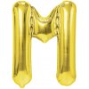 Party Zlatý fóliový balón písmeno M 40 cm