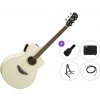 Yamaha APX600 Premium SET Vintage White Elektroakustická gitara Jumbo
