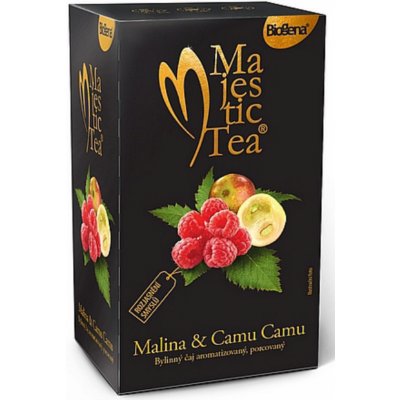 Biogena Majestic Tea Malina & Camu Camu bylinný čaj 20 x 2,5 g