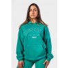 Oversize mikina s kapucňou Gym rat 256 zelená NEBBIA Veľkosť: L