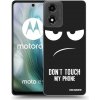 Picasee silikónový čierny obal pre Motorola Moto E14 - Nesiahajte mi na telefón
