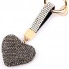 B-TOP Trblietavý prívesok na kľúče Srdce Druh barvy: Šedá