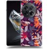 Picasee silikónový čierny obal pre OnePlus 12 5G - Purple Leaf
