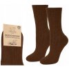 Ponožky Bez Tlaku Vlna z Jahňacej Merino Ovce CERBER Hnedé C 39-41