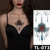 REBELULU Vodeodolné dočasné tetovačky pre ženy Fejkové tetovanie Dočasné tetovanie Rose Ruža Jewelry Ornament Body Art Arm Fake Tattoo Men Women