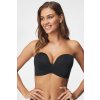 Wonderbra Wonderbra Ultimate Strapless bardot Double Push-Up bez kostíc ČIERNA