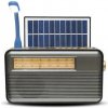 Solárne retro rádio s USB, TF slotom, LED lampičkou - CMiK MK-193BT - Strieborná
