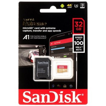 SanDisk microSDHC Extreme 32GB UHS-I U3 SDSQXAF-032G-GN6MA