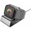 Swissten hliníkový stojan pre Apple Watch strieborný 25005100