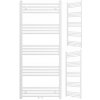 Kúpeľňový radiátor vodný Granitan 627 W 60 x 140 mm biely