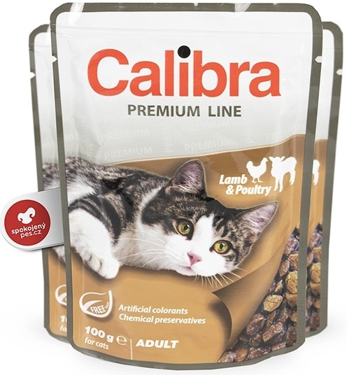 Calibra Cat Adult jahňacie a drůbeží v omáčce 24 x 100 g