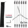 Rotačná kefa na čistenie komína s reťazovou hlavou TURBO Premium® 6m set