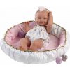 Llorens 73806 NEW BORN HOLČIČKA - realistická bábika bábätko s celovinylovým telom - 40 cm