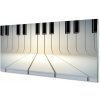 Sklenený obklad do kuchyne klávesy klavíra 100x50 cm