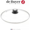 Poklice de Buyer, 4112.28, skleněná, průměr 28 cm, pro pánve a hrnce s vyšším okrajem