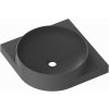 Ravak Yard umývadlo 45x45 cm polokrúhly klasické umývadlo antracitová XJX03245000