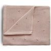 Mushie pletená detská deka z organickej bavlny - Blush