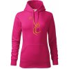 Volejbal zlatá - Mikina dámská Cape s kapucí - XL ( Purpurová )