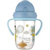 CANPOL BABIES Hrnček netečúci so slamkou so závažím 270 ml 6m+ Bonjour Paris modrý 56-607_BLU