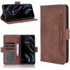 Peňaženkové kožené puzdro SKIN na Huawei P50 - Hnedá