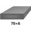 BranyPosuvne.sk Plochá plná oceľová tyč 70x6 mm (pásovina), bez povrchovej úpravy 3 m (J-P70x6-3)