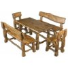Sedenie set Jelša 1,5m - Set: 2 lavice a 1 stôl + 2 stolička
