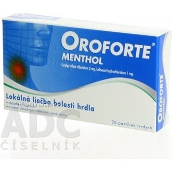 Oroforte menthol pas.ord.20