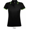 SOL'S | Pasadena Women, Dámske polo, čierna - zelená lime, XL