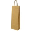 Papierová taška na víno - hnedá