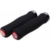 Gripy SRAM Locking penové ergonomické 129mm čierne s čiernou objímkou a koncovkou