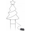 Solight LED vonkajšia dekorácia stromček, 85x LED, časovač, 68cm, 3x AA