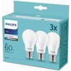 Philips LED 9W/60W 806lm A60 E27 4000K CW FR ND 3-set