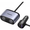 UGREEN CD252 Car charger with two cigarette lighter sockets, USB + USB-C, 120W