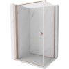 Mexen Mist-B, 1-krídlový výklopný sprchový kút 80 x 95 cm, číre sklo, medený matný profil, 8A2T-080-095-65-00