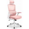 Kancelárske ružovo-biele kreslo HELLS CHAIR HC- 1011, HC__5905496912200-1