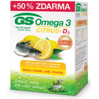 GS Omega 3 Citrus 100 + 50 kapsúl