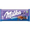 Mondelez Milka Oreo mliečna čokoláda s vanilkovým krémom a kúskami sušienok Oreo 100g