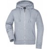 James & Nicholson (Daiber) Dámska mikina na zips s kapucňou JN053 - Šedý melír | M