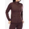 Dámska mikina s kapucňou Odlo Ascent Mid Layer Hoody Full Zip - fudge
