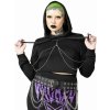 mikina s kapucňou KILLSTAR Wicked Crew Crop Čierna