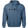 Ekg futbal loptu - Oversized mikina pánska Moon - kratšia + širšia - XL ( Denim )
