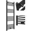 Vodný kúpeľňový radiátor Granitan 459 W 400 x 1200 mm čierny