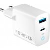 Nabíjačka do siete Forever TC-06-20AC PD QC 1x USB-C 1x USB 20W biela