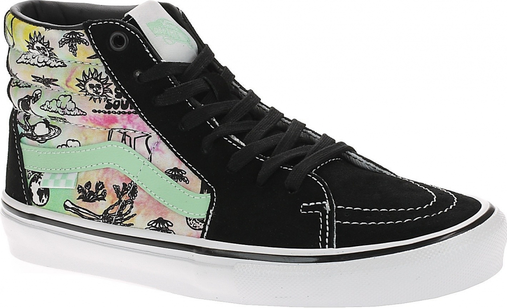 Vans Skate Sk8 Hi Shroom Doom Black Grey Ash