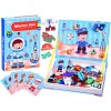 JOKO Magnetická kniha, magnetické Puzzle Povolania Chlapci, Profesie, Policajt, Astronaut, Hasič