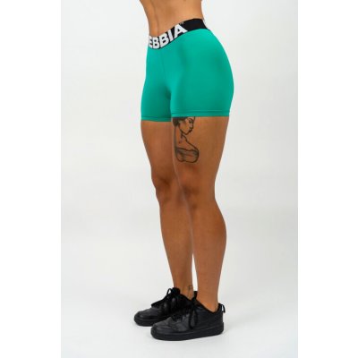 Dámske šortky Nebbia Fitness šortky s vysokým pasem GLUTE PUMP Zelená