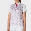 Dámska polokošeľa Callaway Golf BIRDIE/EAGLE PRINT S/S Polo BRILLIANT WHITE L