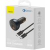 Baseus Car Charger Fast charger U+C+C, PD 3.0, QC 5.0, PPS, (with C+C cable 100W (20V/1.5A) 1m) 160W, Black (TZCCZM-0G)