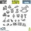 Green Stuff World Resin Children Toys Set - resinové dětské hračky (25 ks)